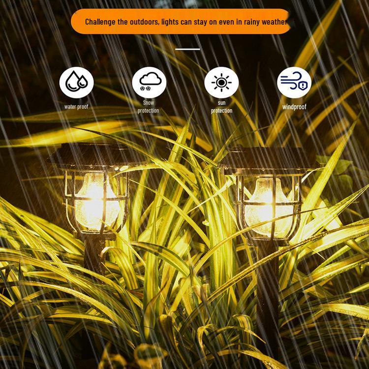 Solar Sensor Garden Light with Tungsten Filament – Outdoor Lawn, Courtyard, Camping, and Hanging Lamp 1-piece Solar Upgraded High-Brightness Lawn Lamp