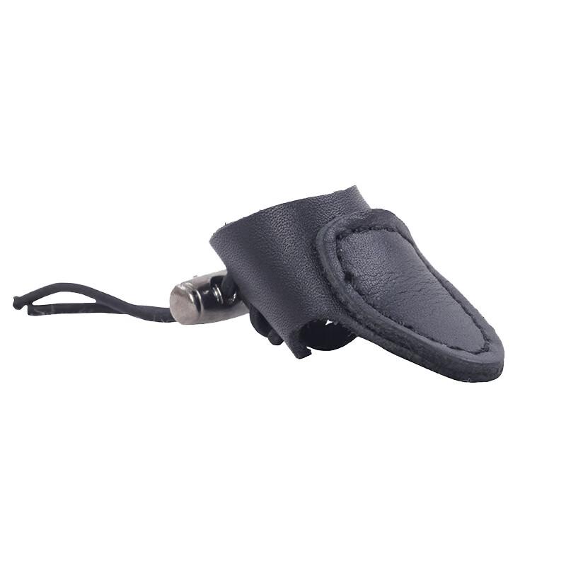 Mussel Double-Layer Leather Archery Thumb Ring Finger Guard, 2-Pack