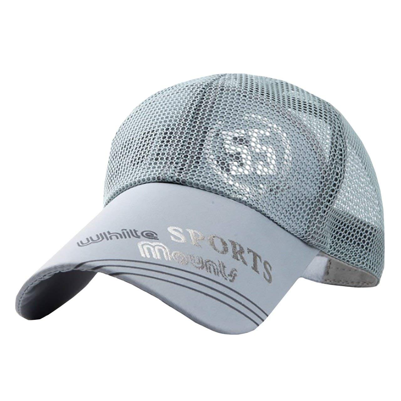 

BUZZxSELECTION Mesh Stylish Hat for and Size 55 03 Men s Cap, Running, Golf, Sports, (CAP025, Gray)
