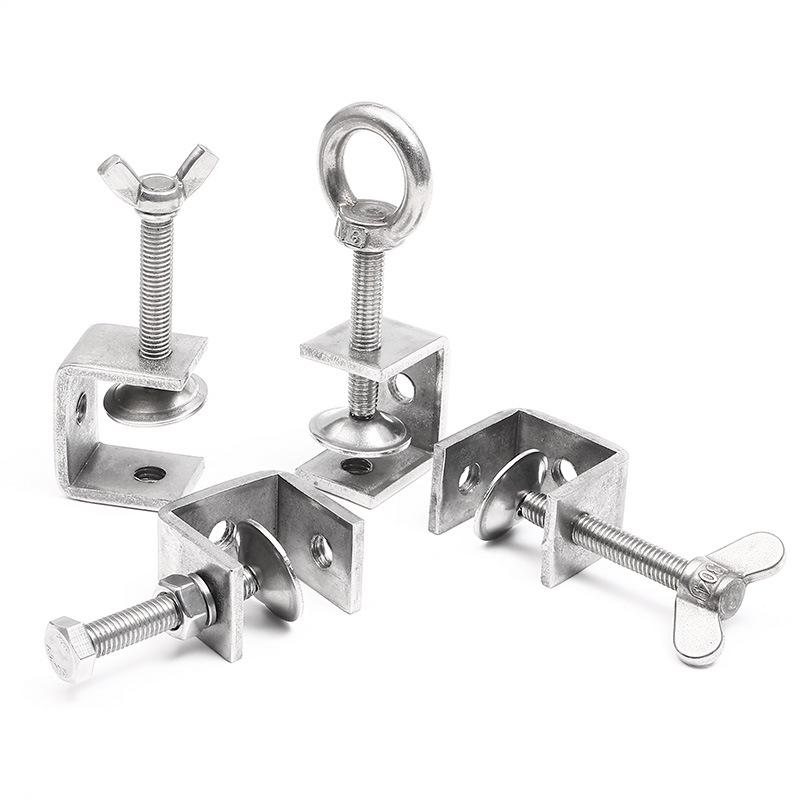 304 Stainless Steel U-Clamp Tiger Clamp with Hand-Tightened Eyebolt
