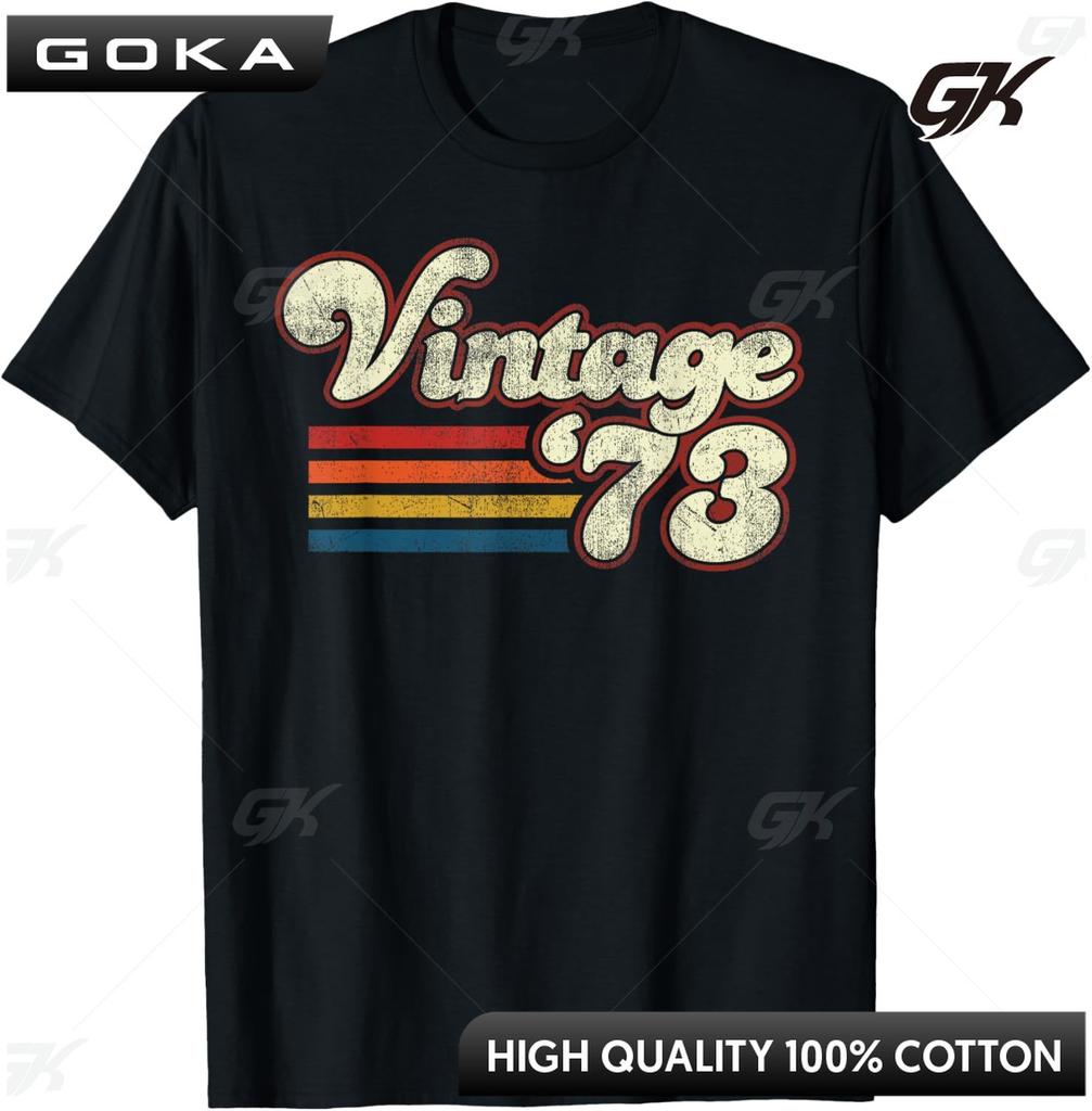 1973 Vintage Birthday Retro Limited Edition Men Woman Clothes TShirt Unisex Summer Streetwear Tops Print on Demand Shirt