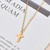 Stainless Steel Cross Necklace For Women Gold Silver Color Waterproof Chain Men Fashion Never Fade Jewelry Accessories