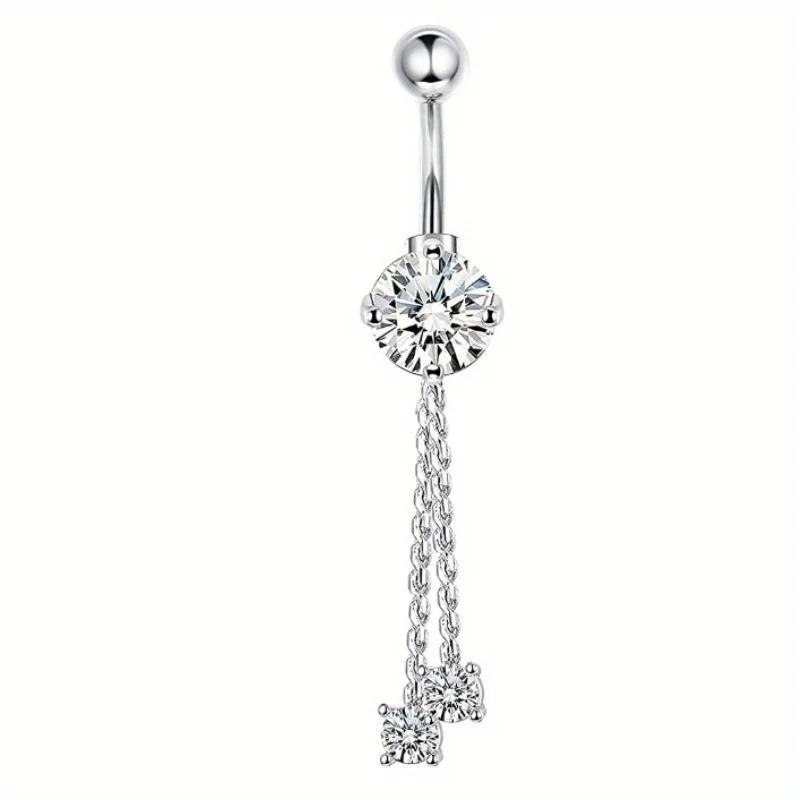 

Bobisty 1Pc Stainless Steel 14G Dangle Belly Button Rings for Women Surgical Steel Curved Navel Barbell Body Jewelry Piercing 14G(1.6)x10MM&Moon&Navel & Bell Button Rings&Body