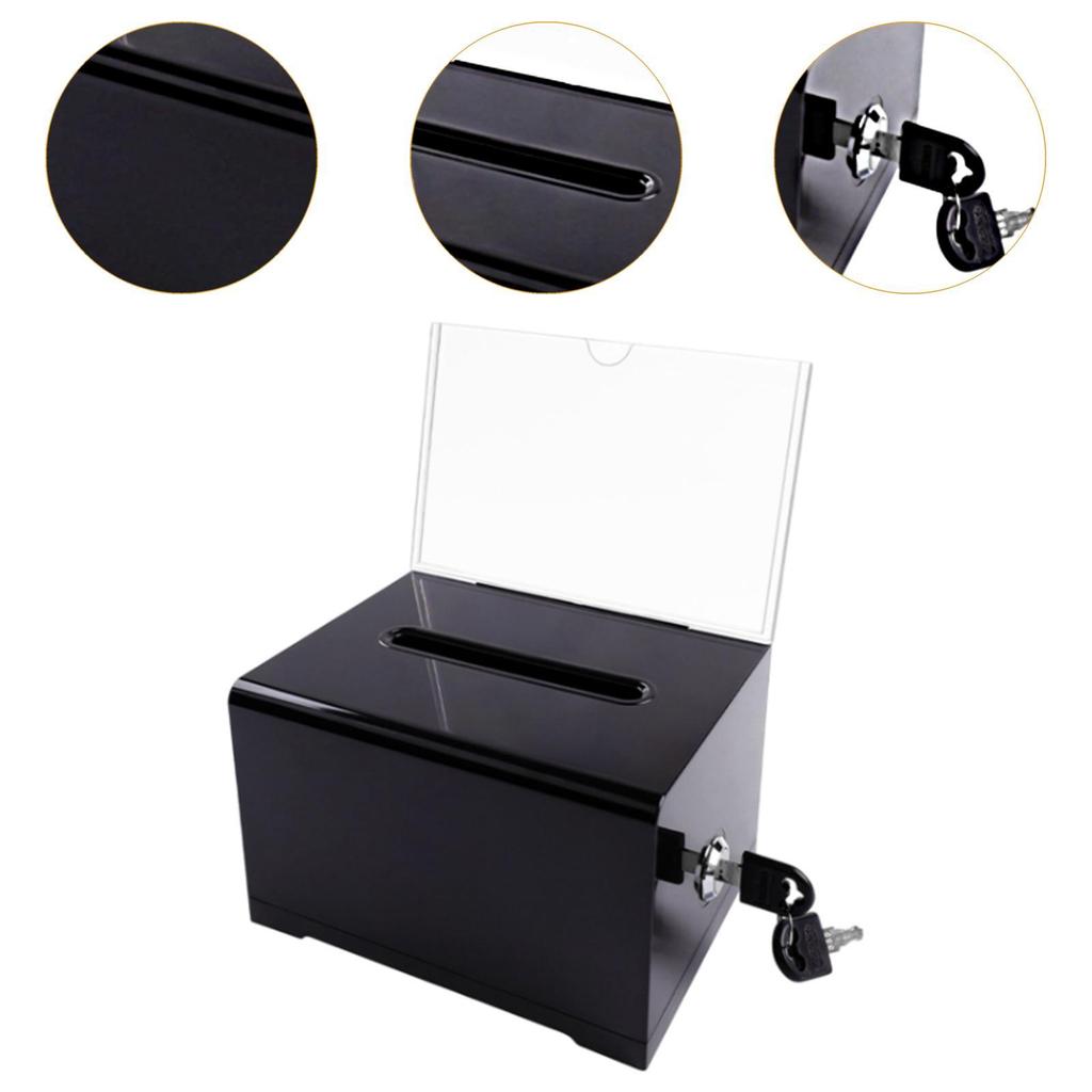 Business Card Collection Box, Acrylic Donation Container, Opinion Collection