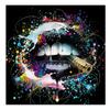 Bullet Biting Mouth Graffiti Art Canvas Painting Abstract Creative Posters and Prints Wall Picture for Living Room Home Decor