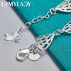 925 Sterling Silber Schmetterling Kettenarmband für Frauen Hochzeit Party Mode Charm Schmuck