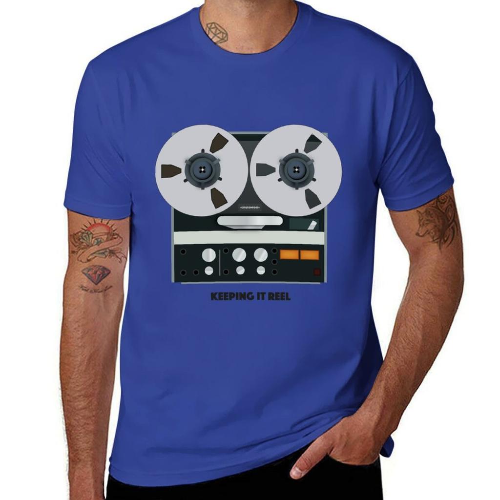 Reel To Reel Tape Recorder Revox T-Shirt Anime Clothes Plain Cute Tops Aesthetic Clothes Men T Shirts