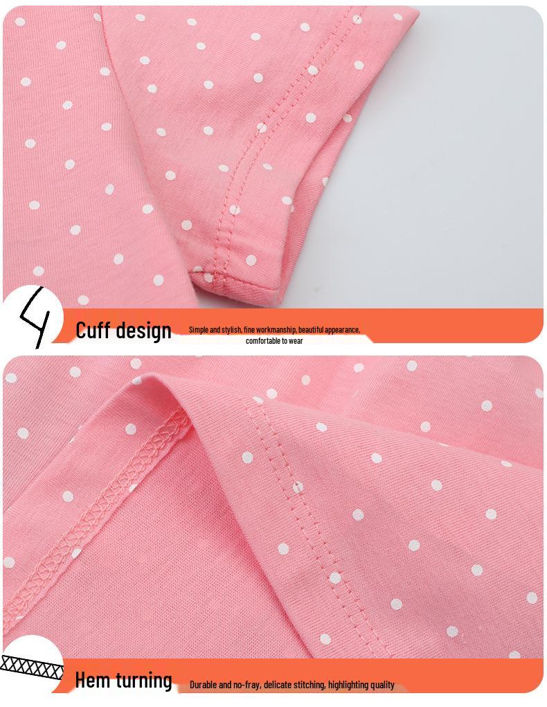 2025 Summer Cartoon Embroidered Lapel Cotton Dresses for Girls - European & American Style