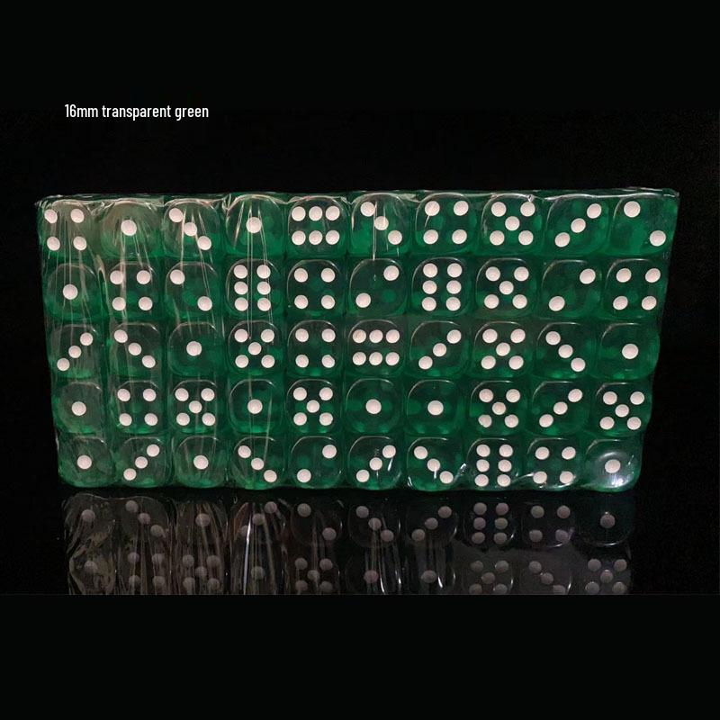 Zaruri de cristal de 16 mm: Pips cu colțuri rotunjite/drepte/pătrate, Zaruri transparente cu vânzare rapidă