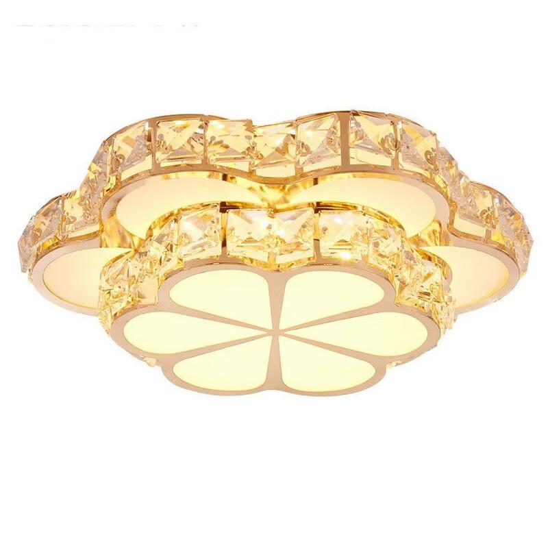 OEING Kryształowa LEDowa Lampa Sufitowa Złoty Narcyz