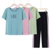 Summer Casual Sports Suit for Middle-Aged Women: Short-Sleeved T-shirt and Shorts Set