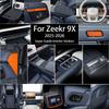 For ZEEKR 9X 2025 2026 Super Suede Door Window Lift Decal Air Outlet Frame Trim Strip Center Dashboard Panel Interior Stickers