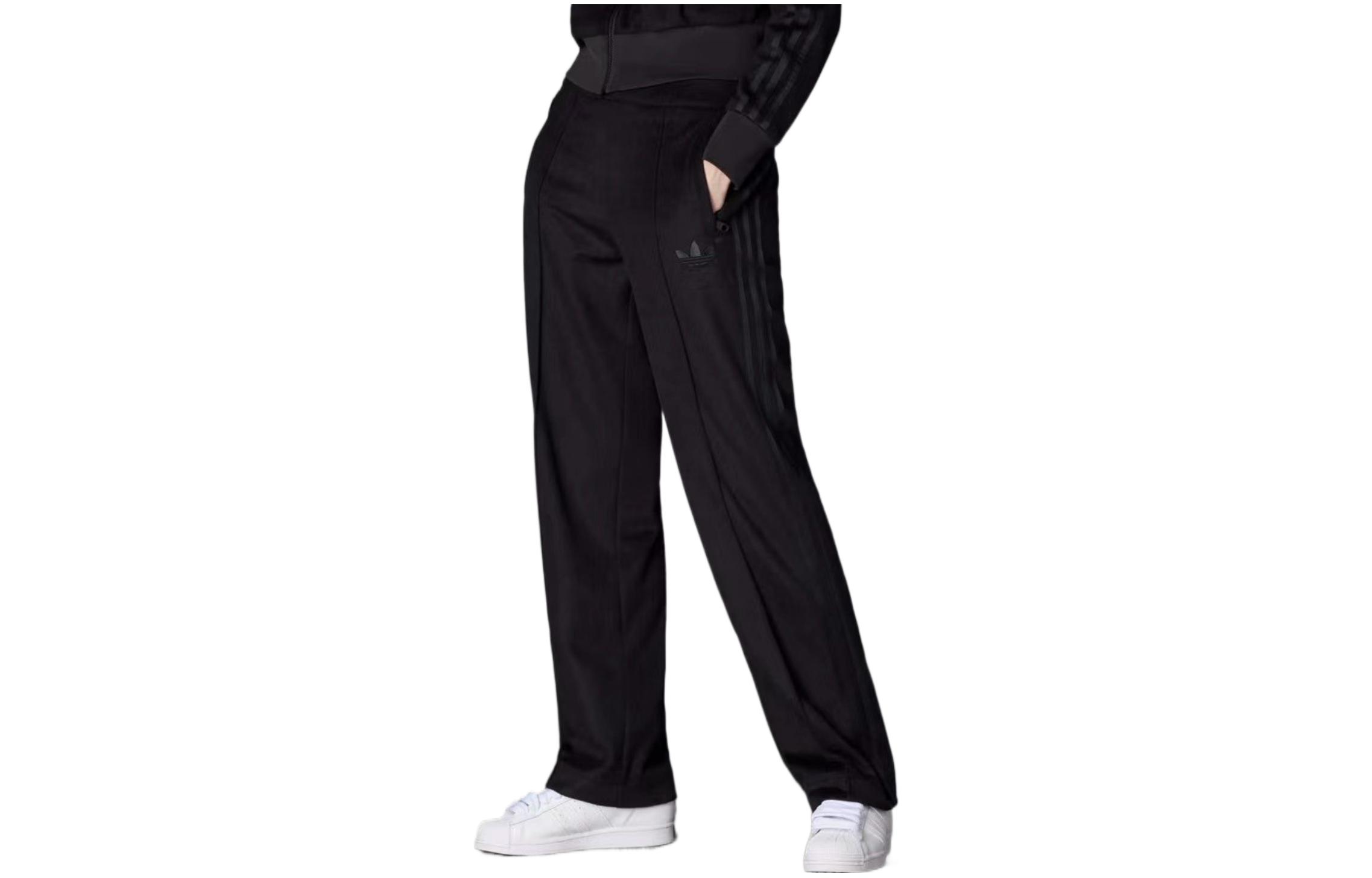 

Adidas Originals Blue Version Collection Knitted Sweatpants Women s Black Moderate Wide Leg Pants HK7247 32