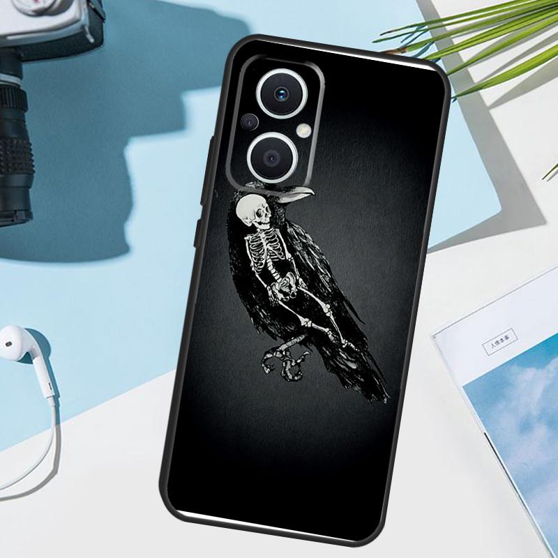 

Skull Crow Flower Cover For OPPO Reno 14 F 13 12 11 10 Pro 11F 12F 13F 7 8 Lite OPPO Find X9 X8 X6 X5 Pro Case OPPO Reno12 Pro