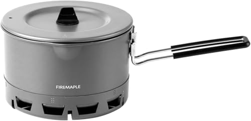 

Fire-Maple Camping Pot, 0.8L Aluminum, Heat Exchanger, Ramen Cooker, Compact and Lightweight, with Lid, Ideal for Hiking, Day Trips, and Tent Camping,