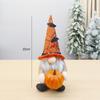 Halloween Decorative Gnome Figurine With Pumpkin Bat Motif Faceless Dwarf Ornament Home Tabletop Display