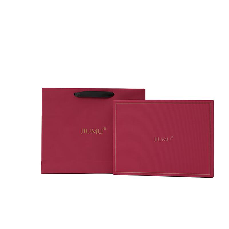 JIUMU Women's Pure Wool Red Scarf