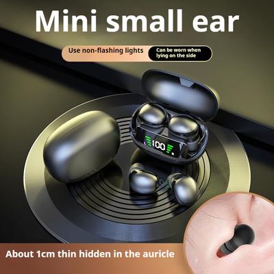 Mini Casque Bluetooth Sans Fil Ultra-petit Invisible Intra-auriculaire Course Étanche Réduction de Bruit