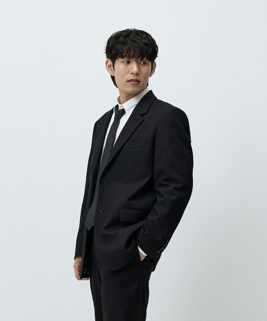 Madmars Semi-Over Basic Suit Jacket Black Mmffmsj-102Bk