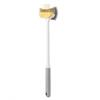 Long-Handled Double-Sided Soft Bristle Foot and Back Scrubber with Exfoliating Grinder for Bathroom.