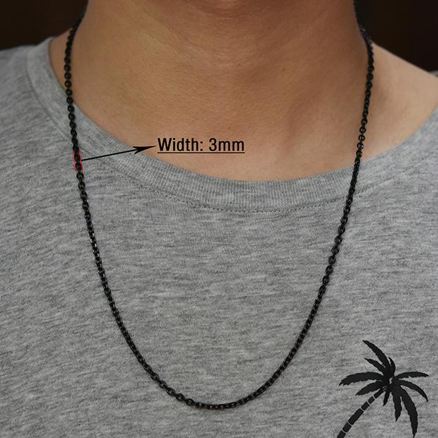 Fashion Women Men Stainless Steel Rolo Link O Chain Necklace for DIY Charm Pendant Metal Choker Jewelry Accessories Christmas