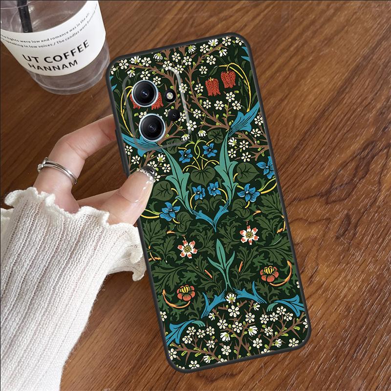 William Morris Case For Xiaomi Redmi 13C 14C 10C 12C Redmi Note 14 12 11 9 10 13 Pro 9S 10S 11S 12S Cover