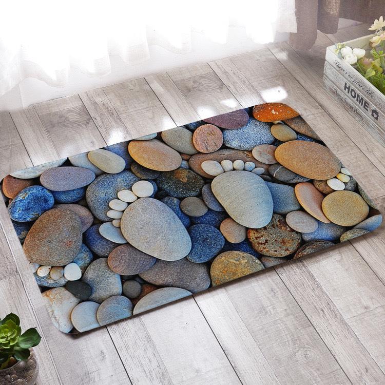 

Усовершенствованный нескользящий коврик для входа в гостиную для домашнего декора 50*80cm синий