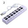 7-Port USB 2 High Speed Adapter HUB Splitter EIN/AUS-Schalter für Laptop-PC