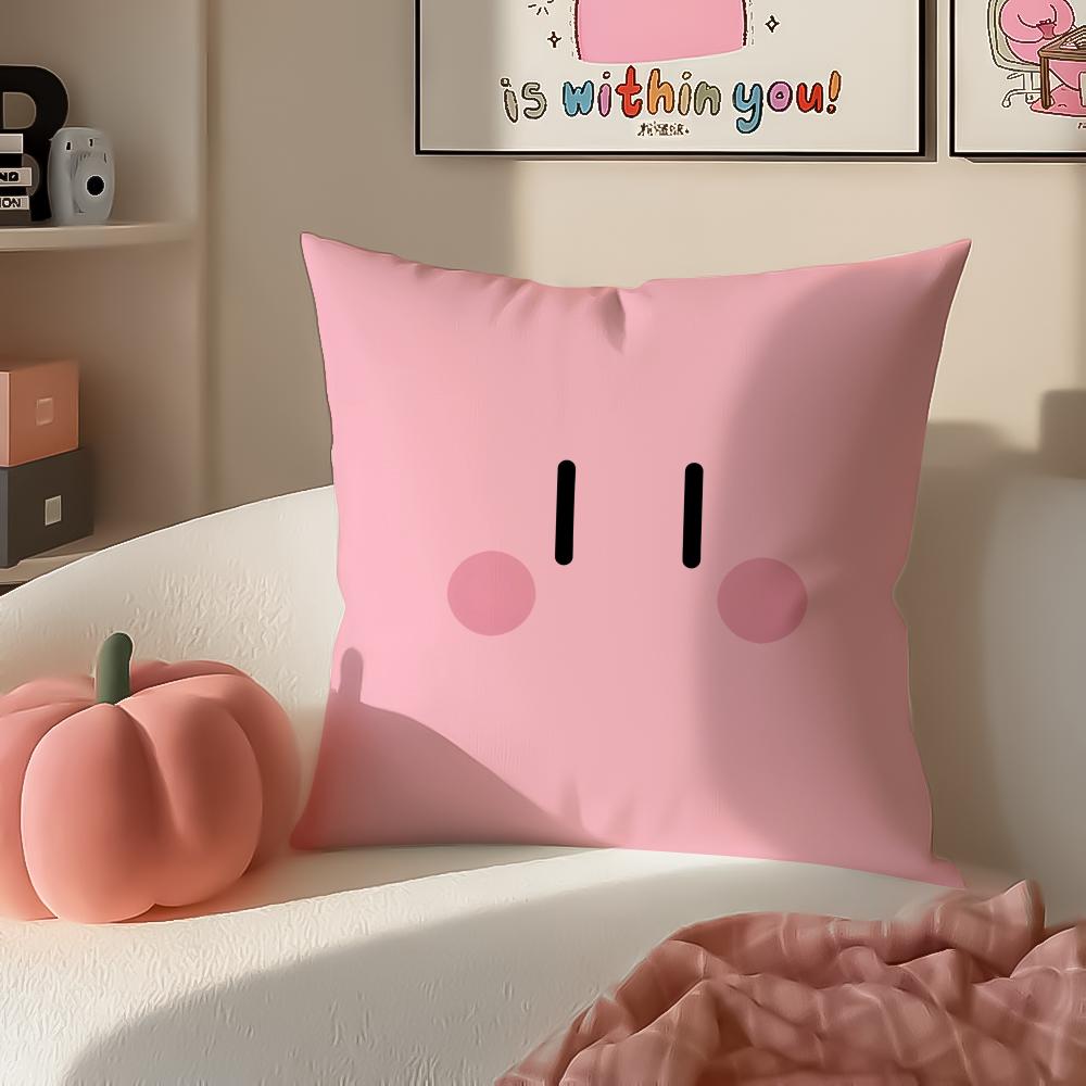 

Cute Graphic Element Pink Eyes Cushion Cover Pillowcase Short Plush Invisible zipper Room Sofa Cushion Cover 30X30cm