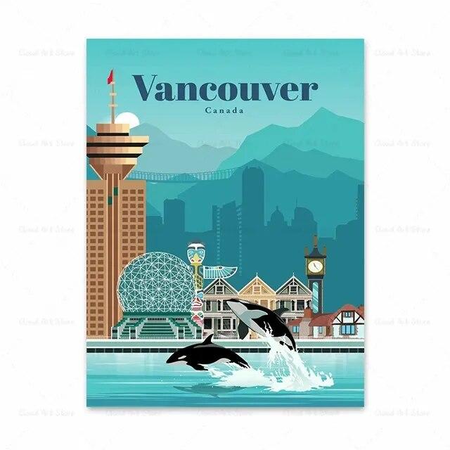 Paris Tokio Sydney Venedig Rom Florenz Santorini Reise Leinwand Malerei Wand Kunst Poster Wohnzimmer Dekoration Home Decor