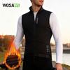 Windproof Cycling Vest Fleece-lined Thermal Waistcoat Men Winter Bike Riding Outerwear
