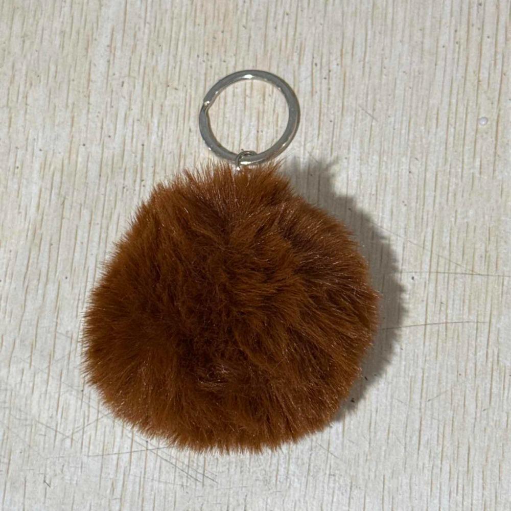 Trendy Soft Jewelry Fur  Ball DIY Pompom Key Chain Key Ring Fashion Accessories Keychains