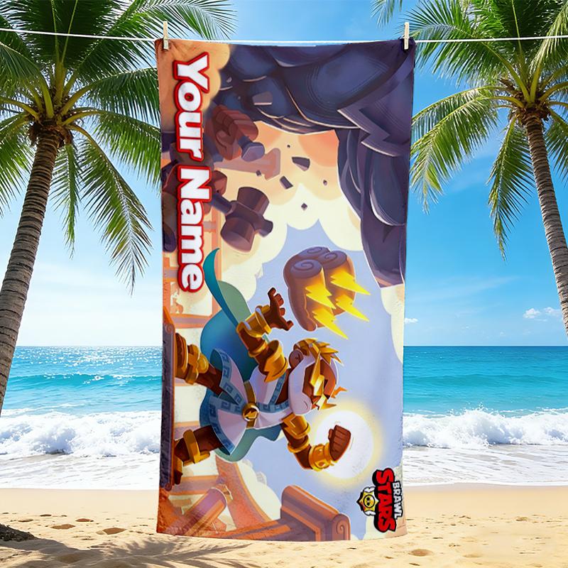 Custom 1Pc Brawl Stars Epic Hero Beach Towel Quick Dry Multiuse For Beach Pool Gym Yoga Home Travel Christmas Halloween Xmas Gift Q170