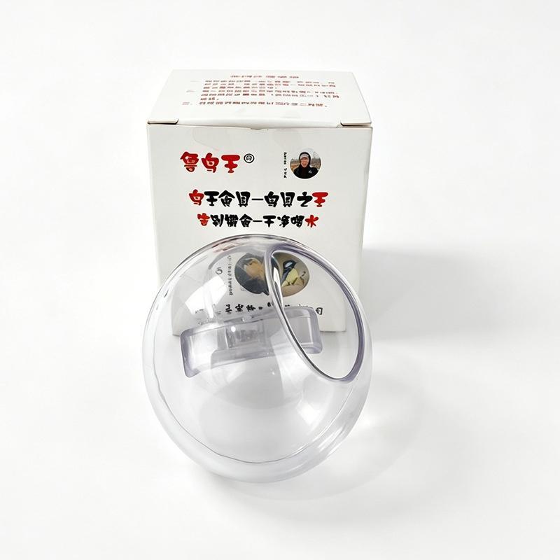 1PcsWall Hanging Bird Food Cup Anti Splashing Transparent Bird Feeding Bowl Detachable Plastic Parrot Feeder Drinker