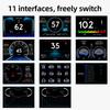 P21 Car HUD Gauge Diagnostic Tool Slope Meter OBD GPS Inclinometer Car Head Up Display Multifunctional Vehicle Meter Speed Volt