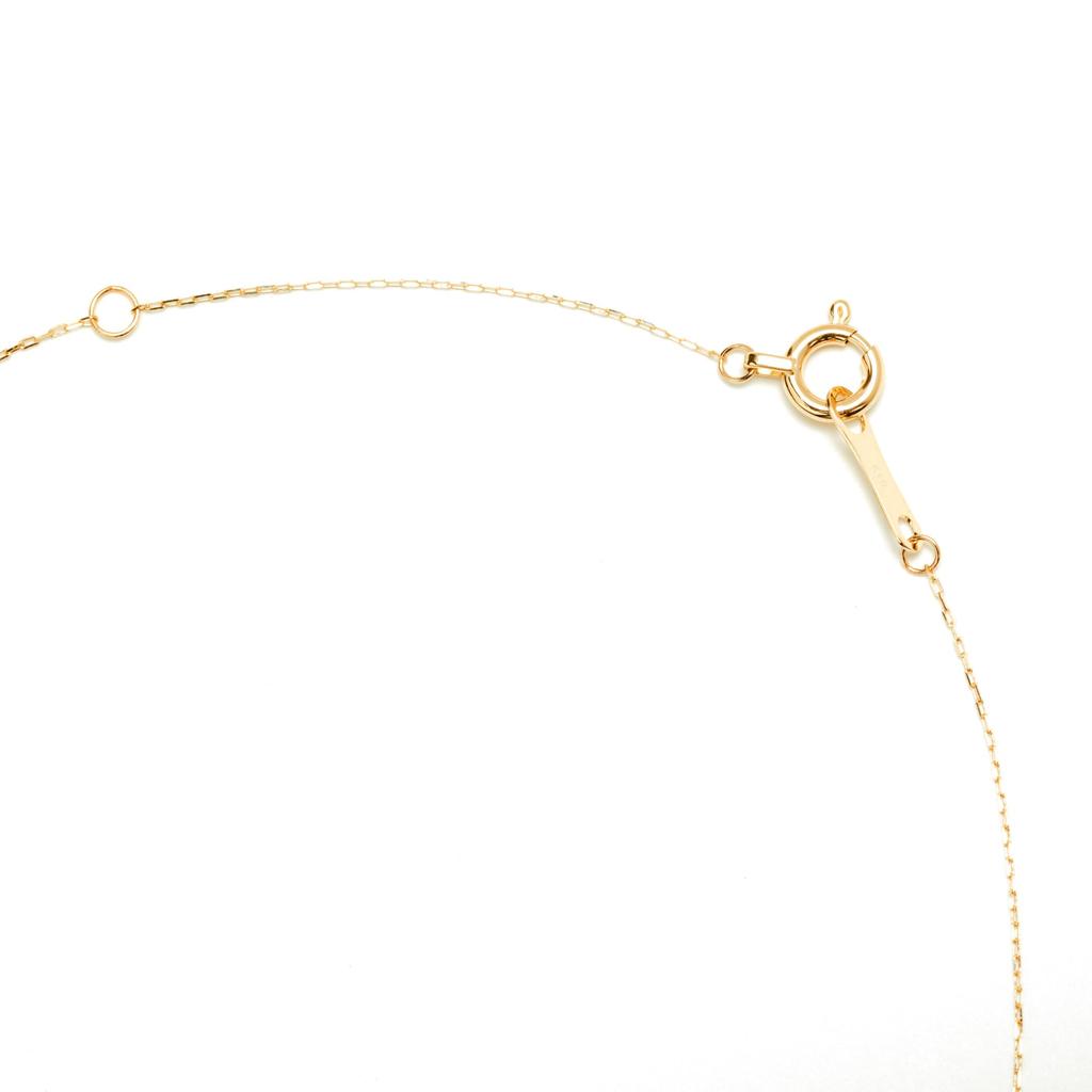 Bloom Official 10K Yellow November White Horseshoe Women's Necklace, Gold, Birthstone, Topaz, Motif, 0351-1311-0041-0000
