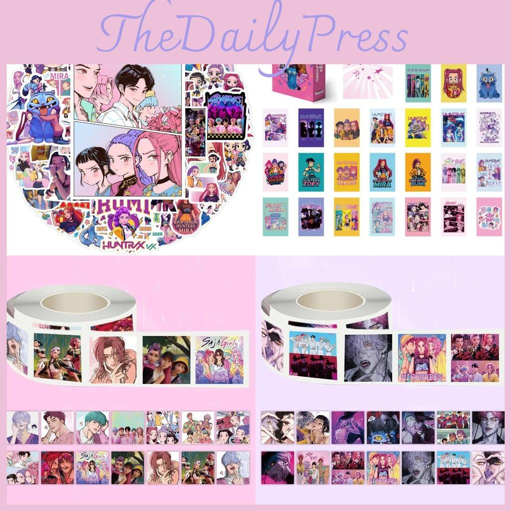 Kpop Hunters Demon Graffiti Sticker Card Roll Stickers Diy Water Cup Decoration