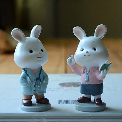 1 Stück Hochwertige Harz Polizei Hase Cartoon Figur - Ein Tolles Dekorationselement für Zuhause und Büroraum, Exquisite Handwerkskunst