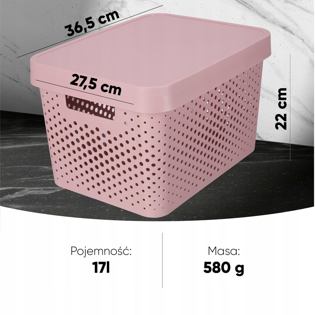 Curver Basket Container Box Lid Set of 3x