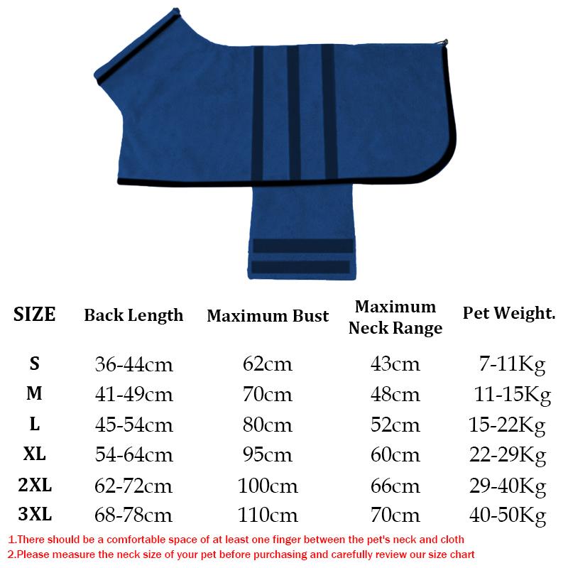 Dog Quick Drying Pet Absorbent Bathrobe Towel Ultra-fine Fiber Absorbent Clothes Dog Bath Towel Large Dogs Clean Pet Supplies
