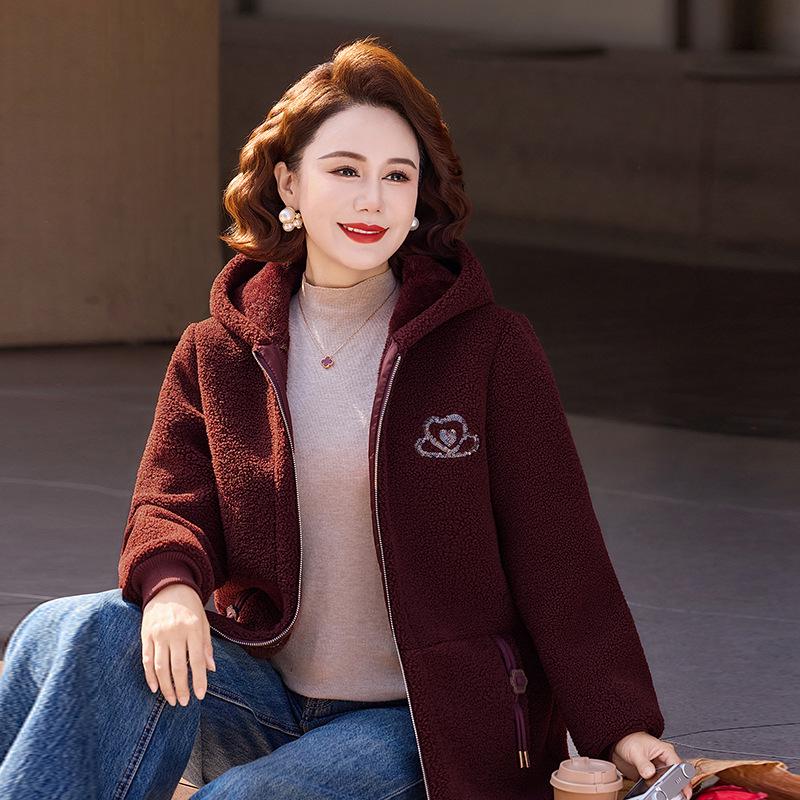 

Winter Plus Velvet Thickened Fleece Cotton Jacket: Hooded, Loose, Chinese Style Hoodie 6XL (160-170 lbs)