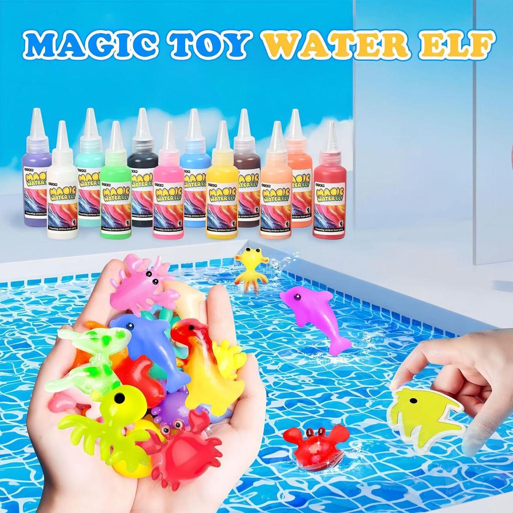 Cross Magic Water Gel Toy Set: Handmade DIY Watercolor Doodle with Magical Water Babies.