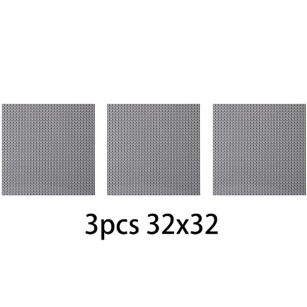3PCS Bricks Baseplate 32x32 16x32 Dots Plastic Base Plates Compatible MOc BuildingBlock Toys 10 in Classical Multi Color 10 lN