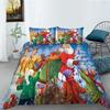 Christmas 3D Digital Printing Quilt Cover Pillowcase Two Three Piece Set Christmas Gift Polyester