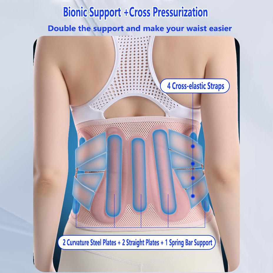 Doppelter Rückenstützgürtel für die Lendenwirbelsäule, orthopädisches Korsett für Männer und Frauen, Dekompressionsgürtel für die Wirbelsäule, Taillentrainer, Schmerzlinderung für den Rücken