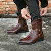 Fashion Fashionable Quality Leather Pointed Men Chelsea Boots Anti Slip and Wear-resistant Western Style Cowboy Boots Brand Casual Boots