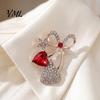 Dresses Bow Brooch Bling Rhinestone Pin, Love Heart Bowknot Lapel Pins Women Jewelry Accessory for Coats Sweaters Dainty Clothing Brooches