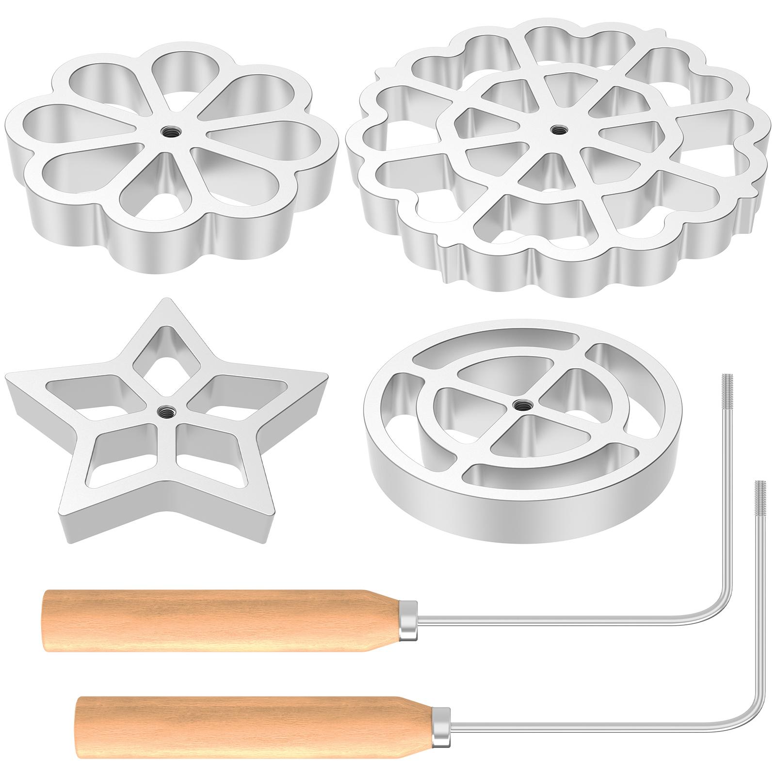 

Cookie Maker Mold Rosette Maker Molds Bunuelos Mold Handle Pastry Tools Achappam Cookie Maker Baking Cooking Kitchen Accessories