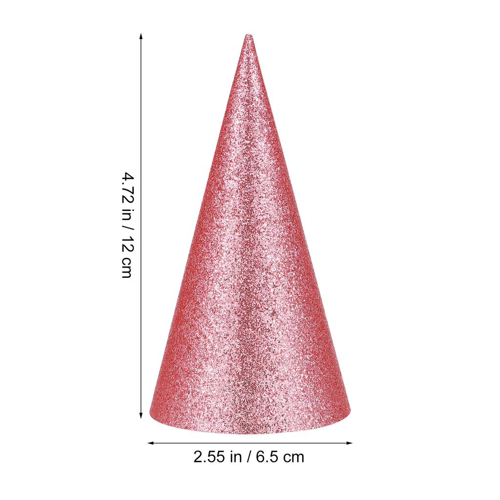 12 Piezas Corona de Cumpleaños Cono Brillante Sombreros de Fiesta Tamaño Mini para Niños Adultos Cinta Dorada Corona de Cumpleaños Coronación de Bebé