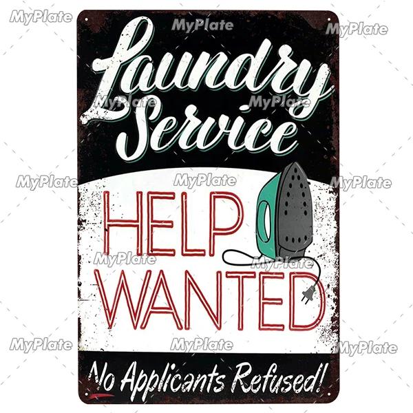 [MyPlate] Wäscherei-Vintage-Metallschild, Blechschild, Toilettendekoration, Männerhöhle, Plakette für Zuhause, Wanddekoration, Barschild, Heimdekoration, Heimposter